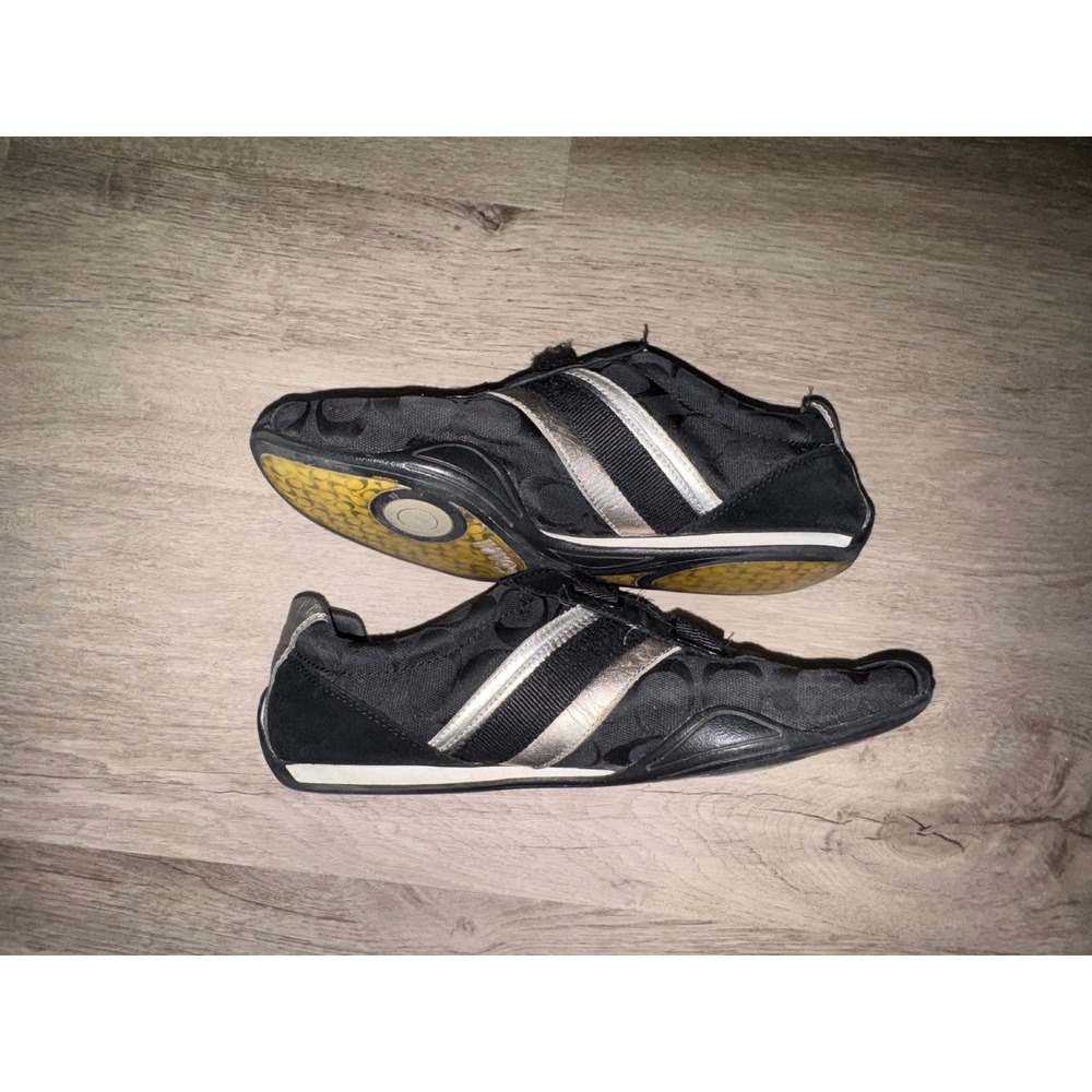 Coach Women's Black Logo Velcro Shoes, 9.5 - Picture 5 of 8
